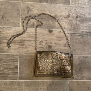 Deena & Ozzy Hammered Studded Tan Crossbody